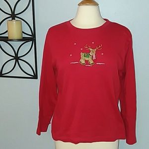 Christmas sweater top reindeer